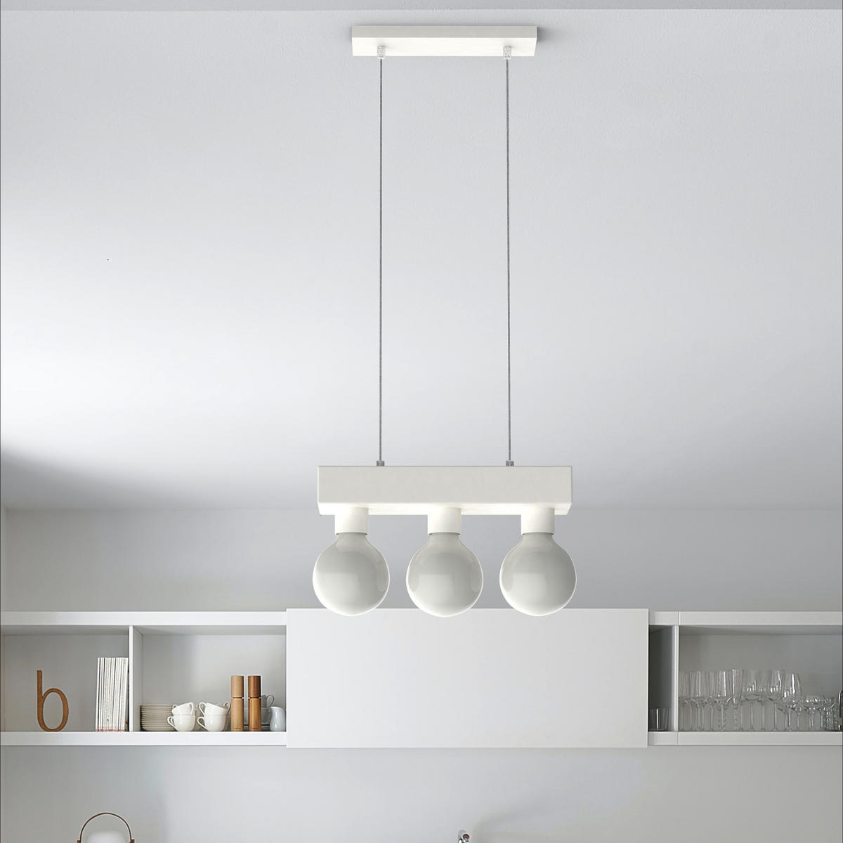 HÄNGELEUCHTE - Weiß, Metall (10/30/7.5cm) - Lumicom