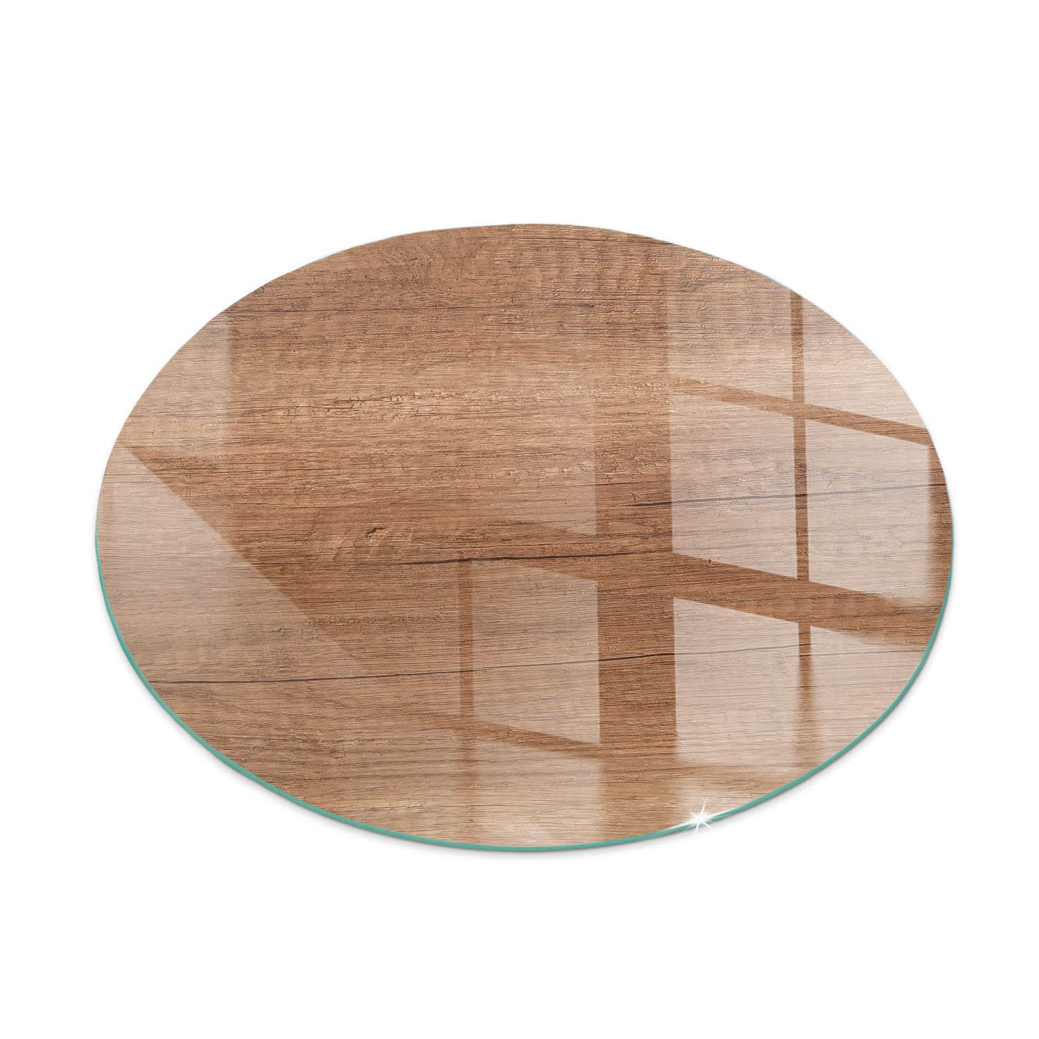 GLASPLATTE für Kamin Ø 100 cm Braun - Braun, Glas (100/100/0.4cm) - ArtPrintCave