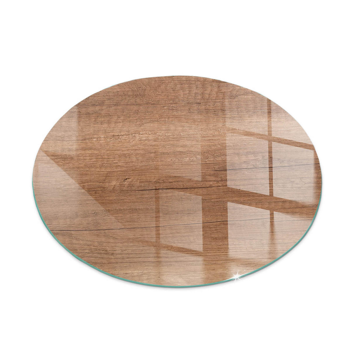 GLASPLATTE für Kamin Ø 100 cm Braun - Braun, Glas (100/100/0.4cm) - ArtPrintCave