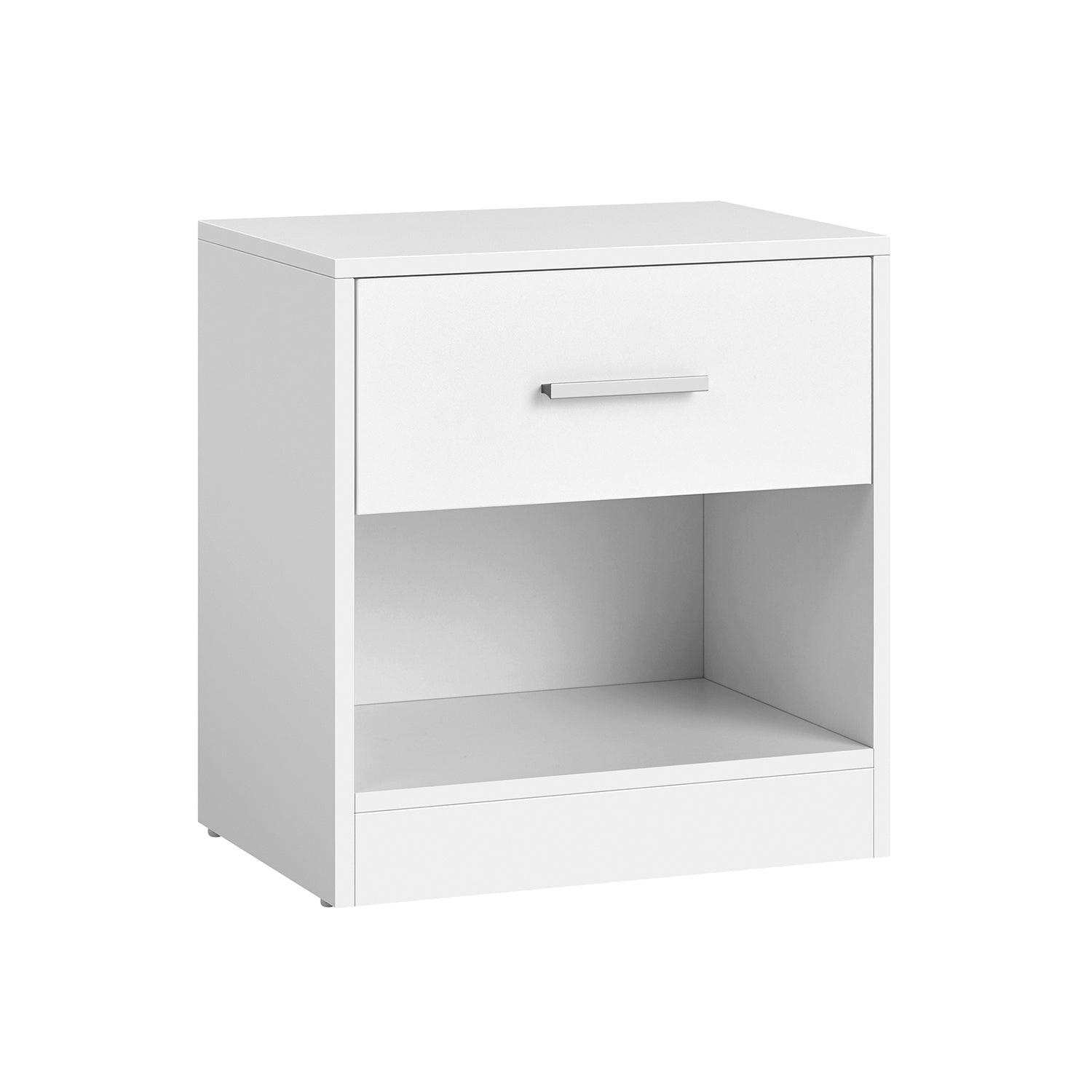 NACHTTISCH PORT-AU-PRINCE - Weiß, Holzwerkstoff (39/41/28cm) - Hansiro