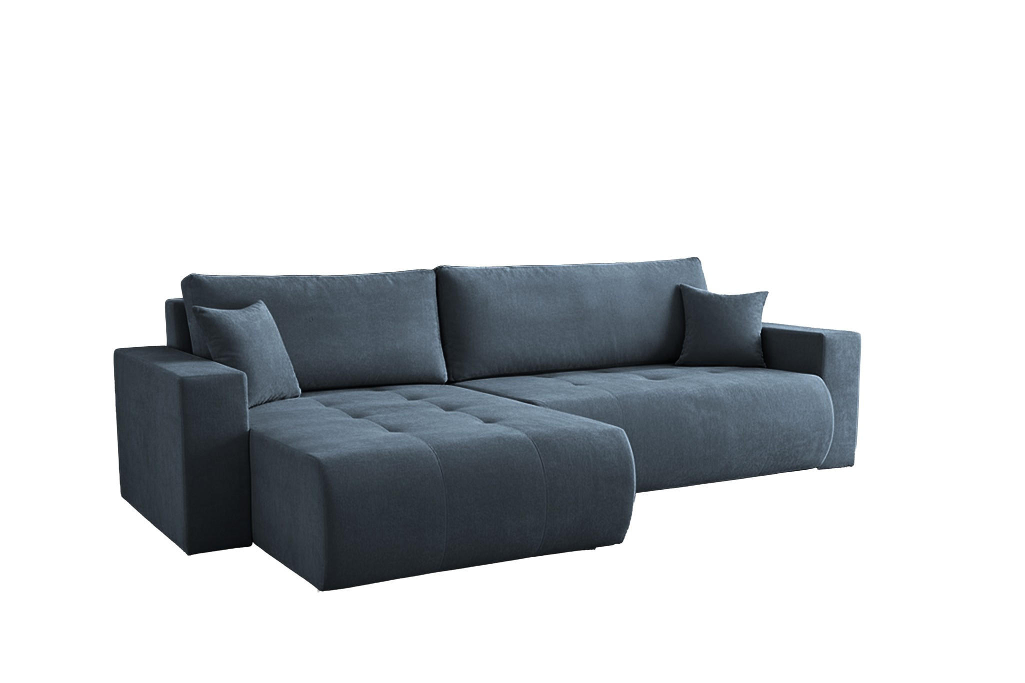 ECKSOFA Armari Mit Schlaffunktion - Blau, Holzwerkstoff/Textil (277/154cm) - Fun Möbel
