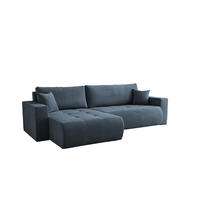 ECKSOFA Armari Mit Schlaffunktion - Blau, Holzwerkstoff/Textil (277/154cm) - Fun Möbel