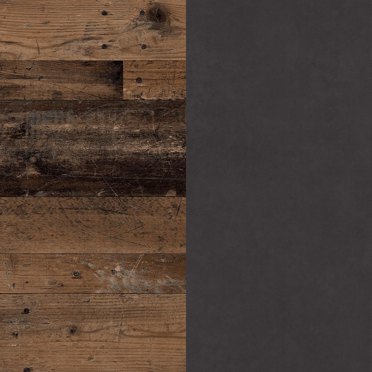 WOHNWAND Spacoro XL Matera, Oldwood 300/190/40 cm Viel Stauraum ohne LED - Dunkelgrau/Bronzefarben, Holzwerkstoff/Kunststoff (300/190/40cm) - AX Living