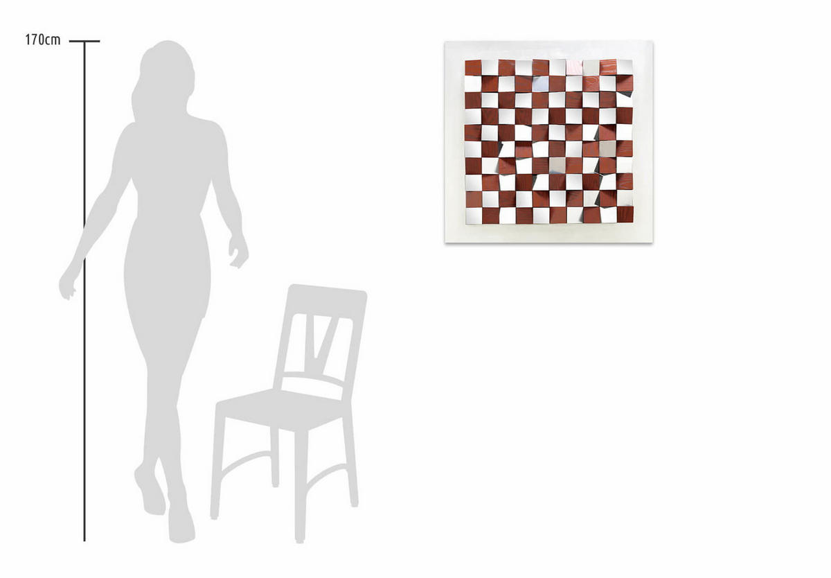 WANDBILD Braun 85/85 cm - Braun, Holz/Kunststoff (5.9/85cm) - KUNSTLOFT