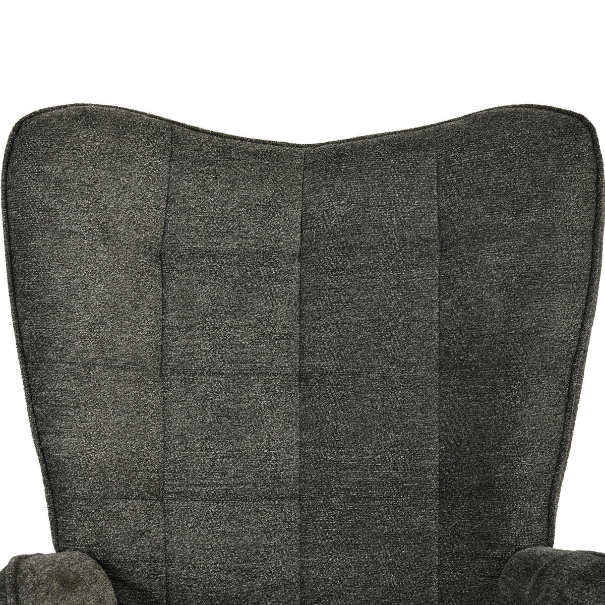 OHRENSESSEL in Cord, Grau - Dunkelgrau, Textil/Metall (66/106/74cm) - Meubles Cosy