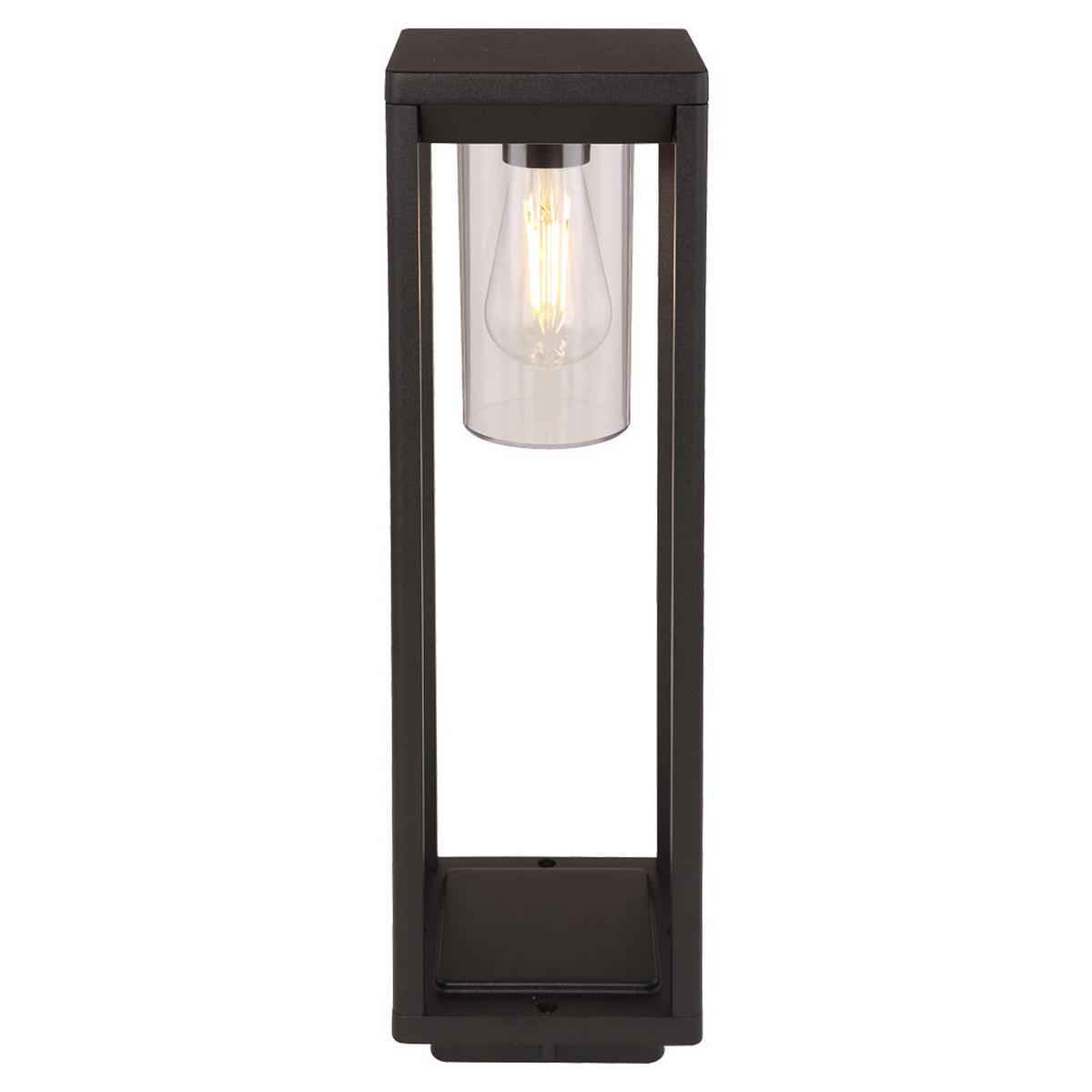 LED AUSSENLEUCHTE CANDELA Schwarz Aluminium - Schwarz, Metall (15/15/50cm) - Globo Lighting