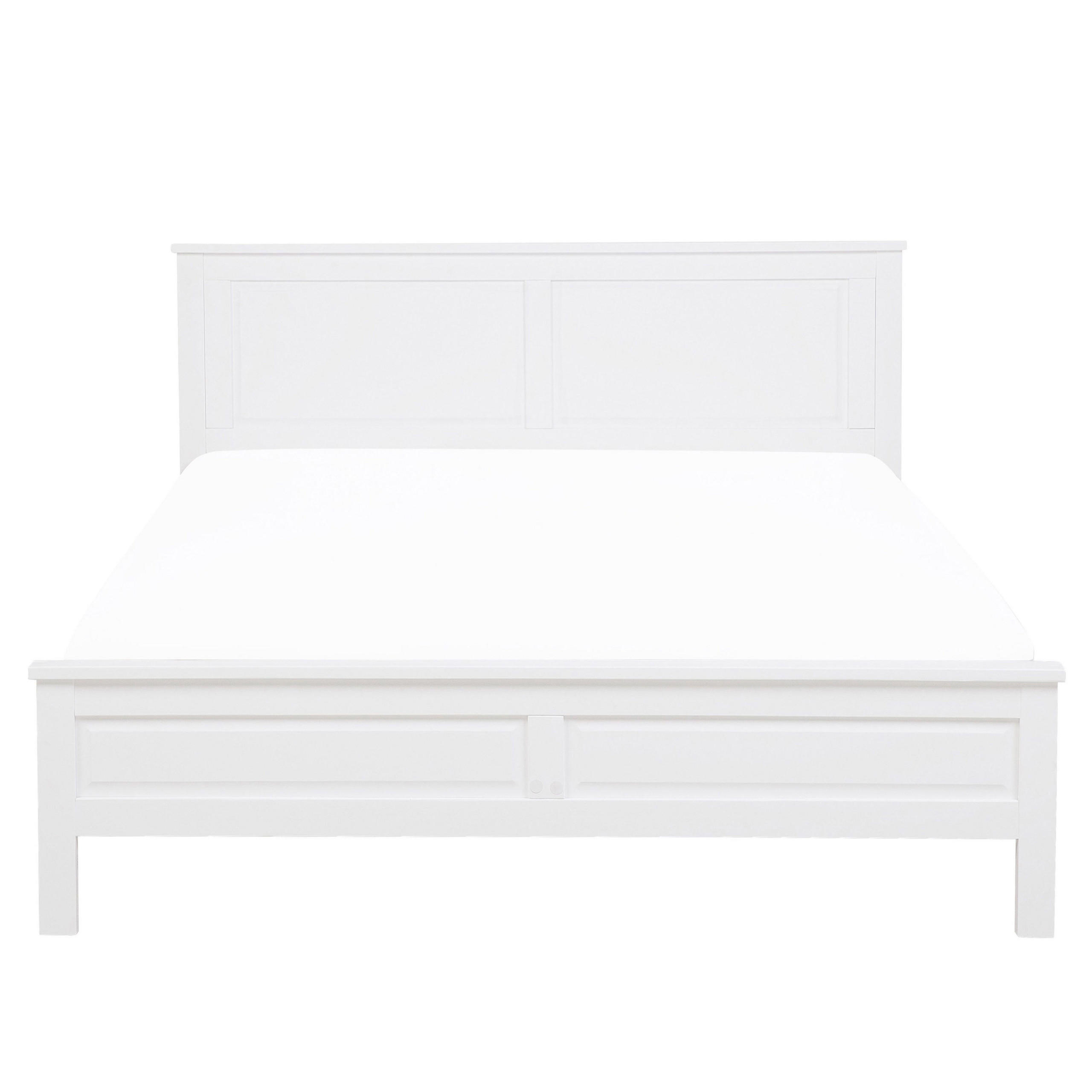 HOLZBETT 160/200cm Weiß Olivet - Weiß, Holz (160/200cm) - Beliani