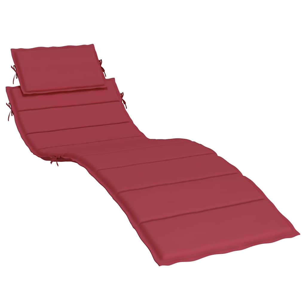 SONNENLIEGEN-AUFLAGE Weinrot 186/58/4 Cm Oxford-Gewebe - Rot, Textil (58/4/186cm) - vidaXL
