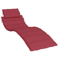 SONNENLIEGEN-AUFLAGE Weinrot 186/58/4 Cm Oxford-Gewebe - Rot, Textil (58/4/186cm) - vidaXL