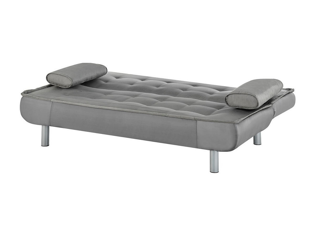 SCHLAFSOFA - 3 Personen - stoff - grau Mishan - Grau, Textil (190/89/96cm) - Vente-Unique