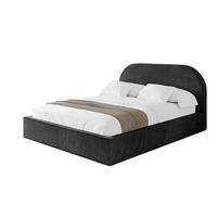 POLSTERBETT mit Bettkasten und Lattenrost, Boxbett ohne Matratze - TIVON 120x200 Schwarz - Schwarz, Holzwerkstoff/Textil (120/200cm) - ALTDECOR