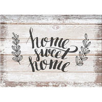 BILD 30x20 cm Spruch Zuhause Beige Grau - Beige, Holzwerkstoff (30/20/2cm) - artissimo