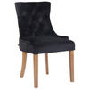 ESSZIMMERSTUHL Aboli Samt, antik-hell Schwarz - Hellbraun/Schwarz, Holz/Textil (55/92/58cm) - TPFLiving