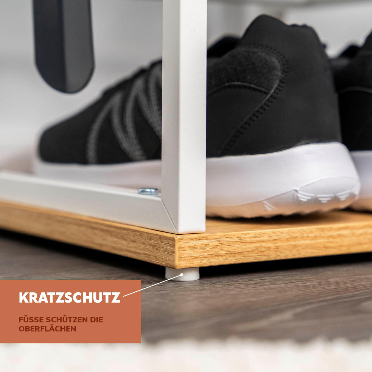 SCHUHREGAL, weiß - Weiß, Metall (28/90.5/28cm) - eluno