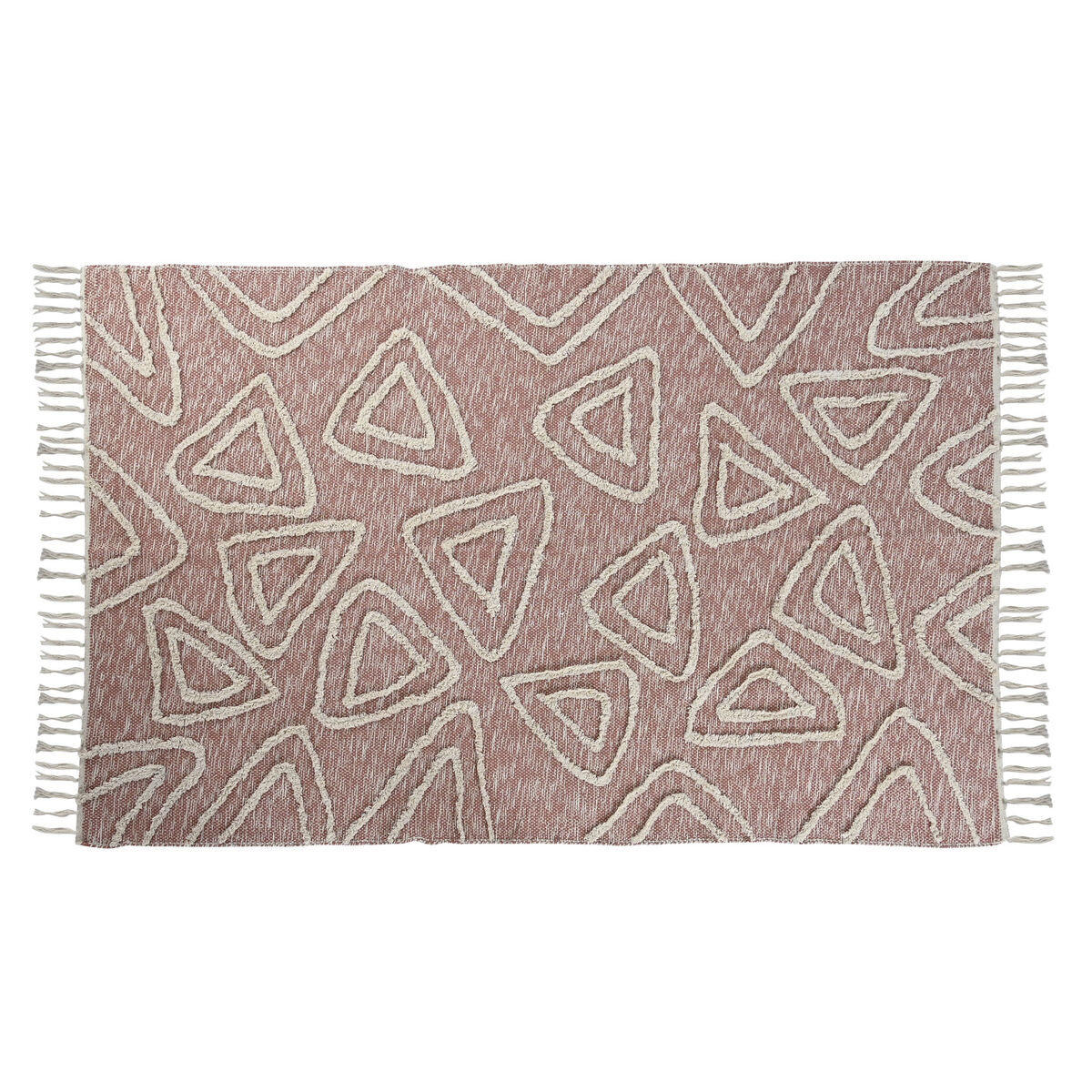 TEPPICH Rosa Terrakotta Weiß Randbereich Urban (120 x 180 x 1 cm) - Multicolor, Textil (120/180cm) - DKD Home Decor