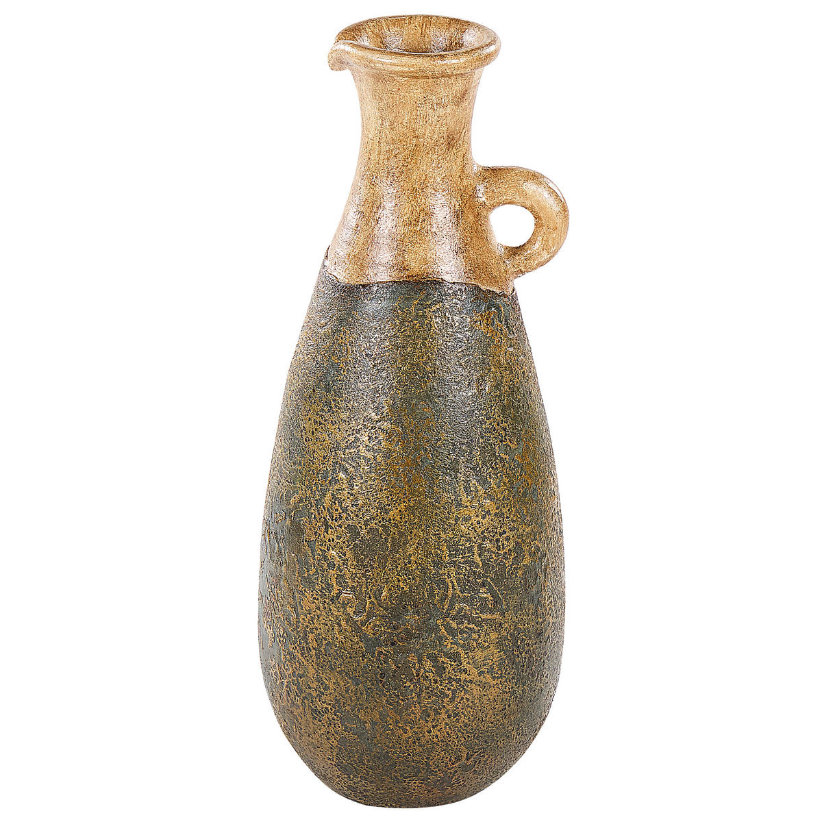DEKOVASE Terrakotta grün Maroneja - Grün, Stein (50cm) - Beliani
