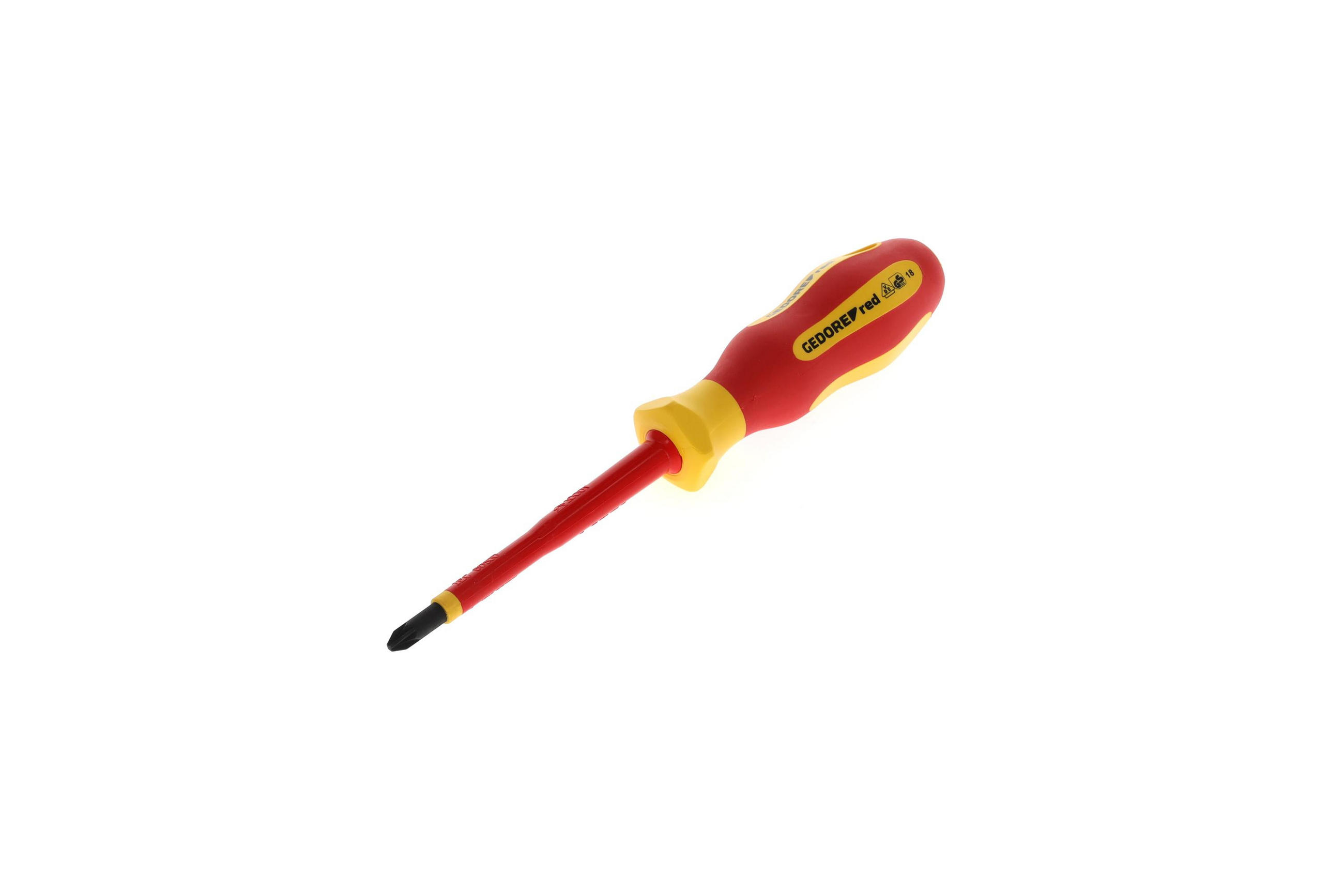 R39300219 VDE-SCHRAUBENDREHER PZ2 100 MM - Multicolor, Kunststoff/Metall (7/26cm) - Gedore