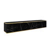 TV-SCHRANK Oris Marmor schwarz matt Glamour 175 cm - Goldfarben/Schwarz, Holzwerkstoff (175/30/32cm) - Meble Lindner
