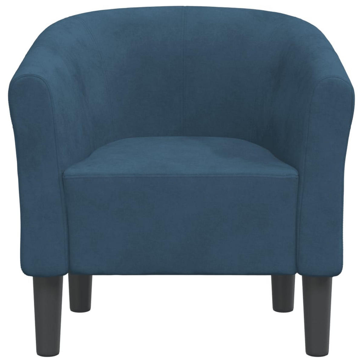 CLUBSESSEL Dunkelblau Samt - Dunkelblau, Textil (56/68/70cm) - vidaXL