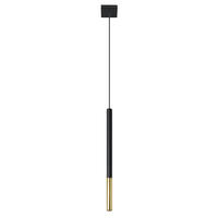 LED HÄNGELEUCHTE Stahl Schwarz-Gold - Schwarz, Metall (8/8/110cm)