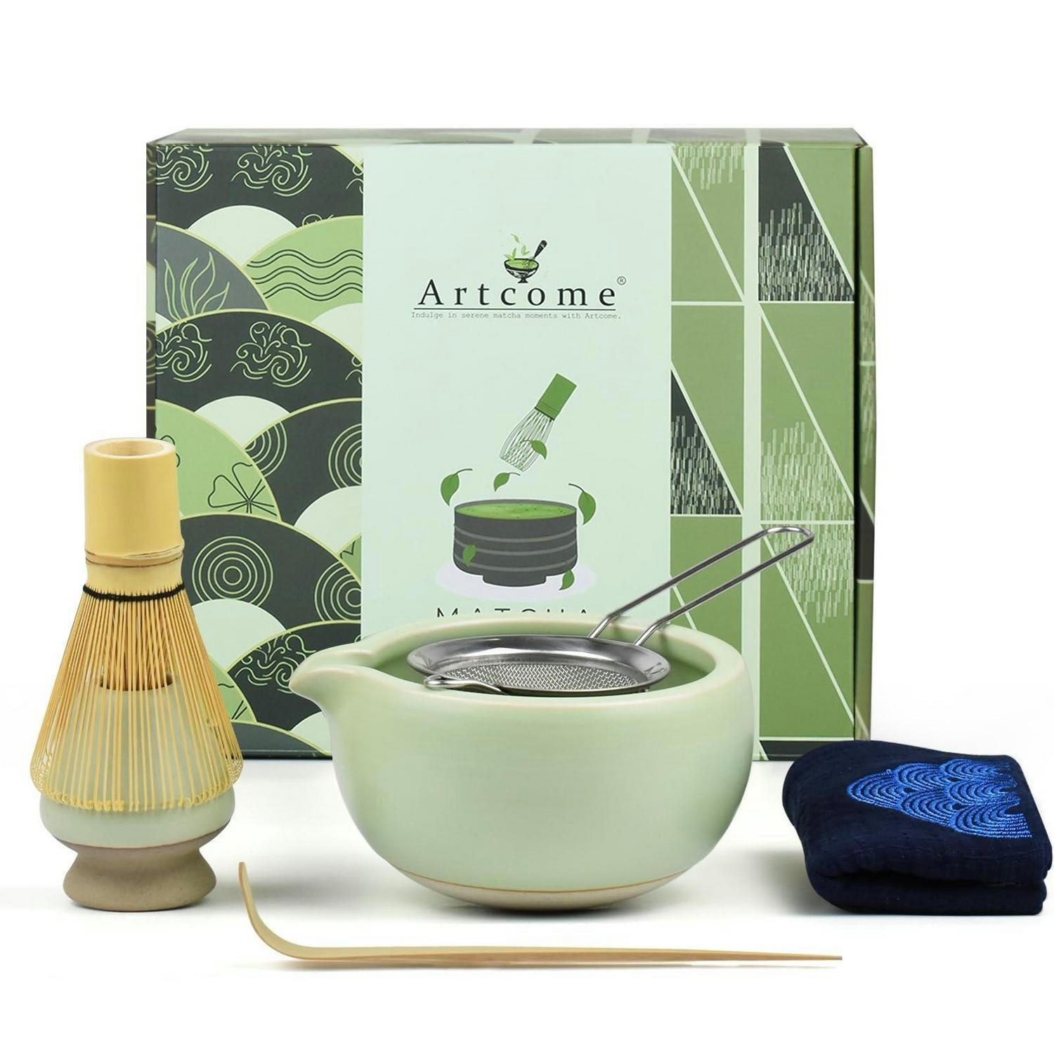 TEEZEREMONIE Set Matcha Grün 5-teilig - Grün, Keramik (5.3/11.2/22.4cm)