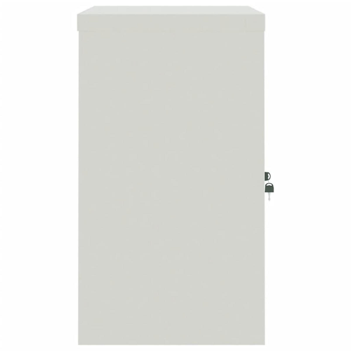 AKTENSCHRANK Hellgrau Und Blau 90/40/70 Cm Stahl - Grau, Metall (40/70/90cm) - vidaXL