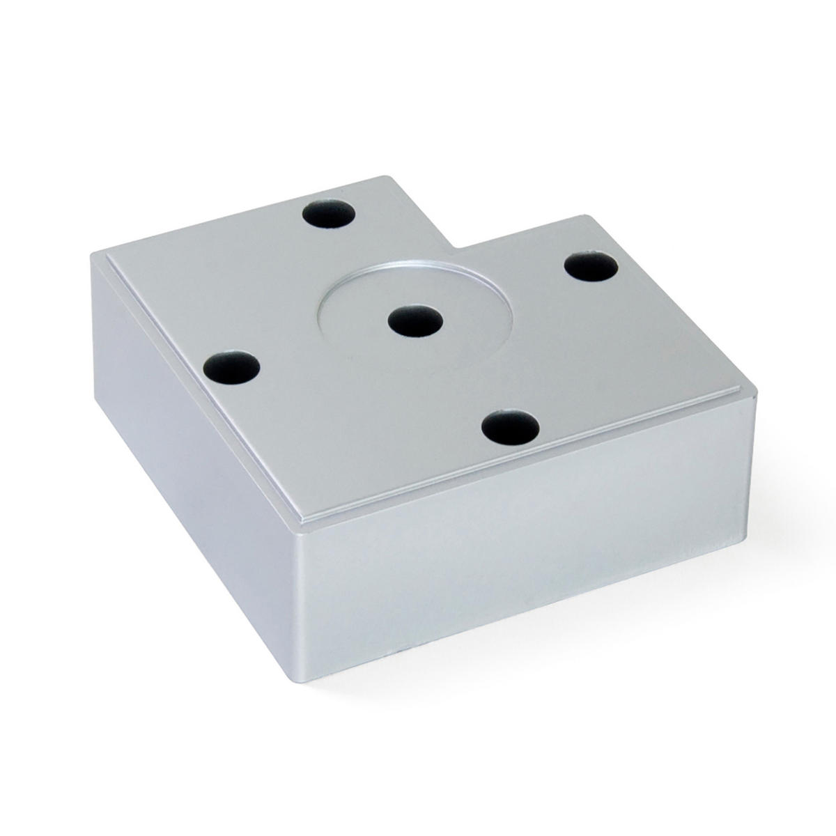 MÖBELFÜSSE Alumix 7, Höhe 30mm, Kunststoff, Silbergrau 20er-set - Silberfarben, Kunststoff (8/3/8cm) - EMUCA