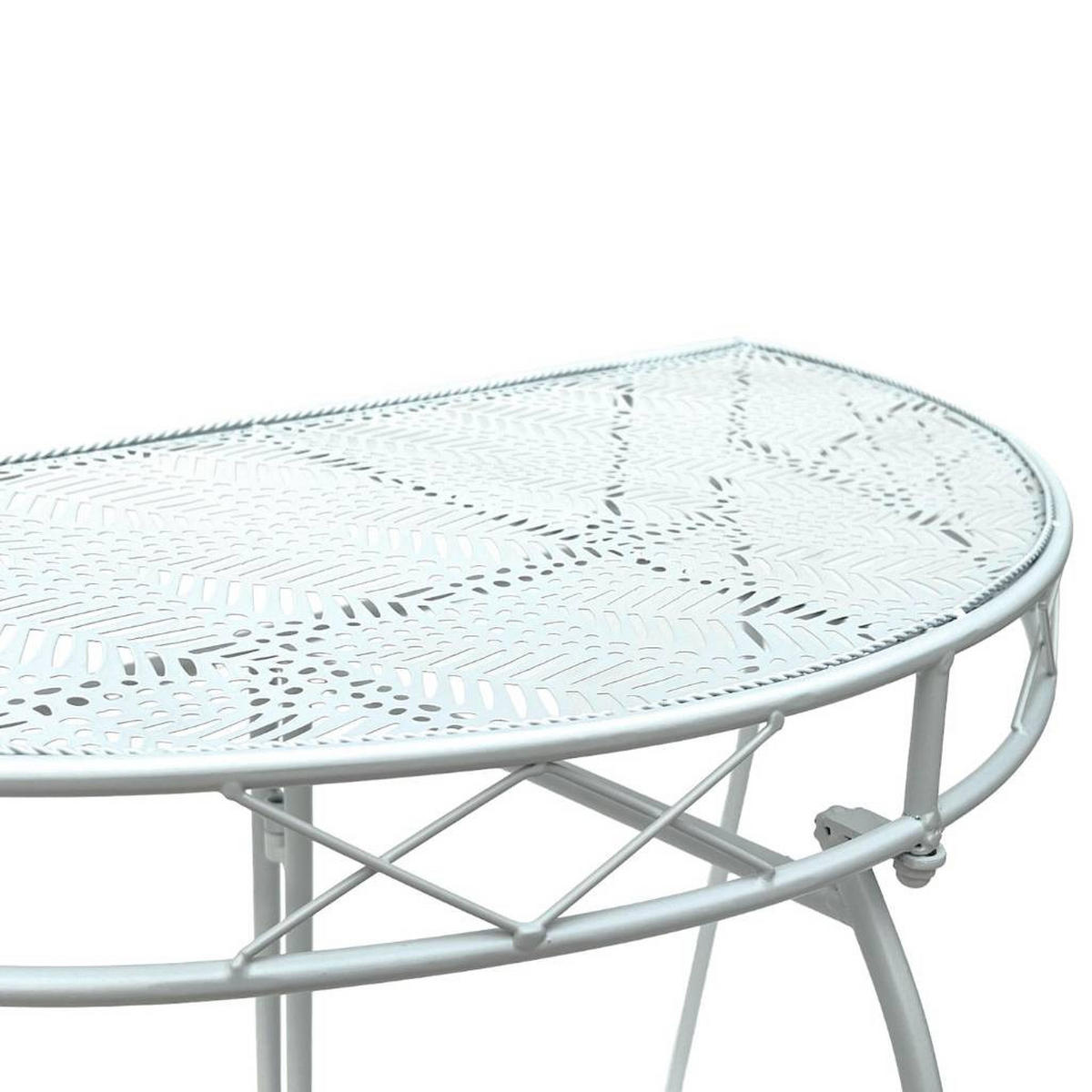 KONSOLENTISCH Weiss Metall 75 cm 96313 - Weiß, Metall (36/75/75cm) - DanDiBo