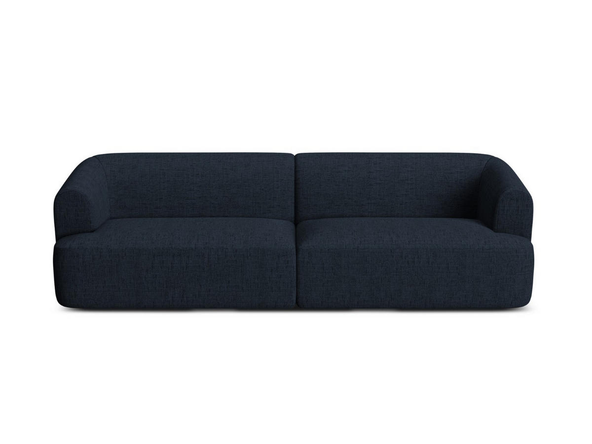 MODULARES-SOFA Campi aus strukturiertem Stoff königsblau 4 Sitzplätze - Dunkelblau, Textil (90/70/255cm) - Cosmopolitan Design