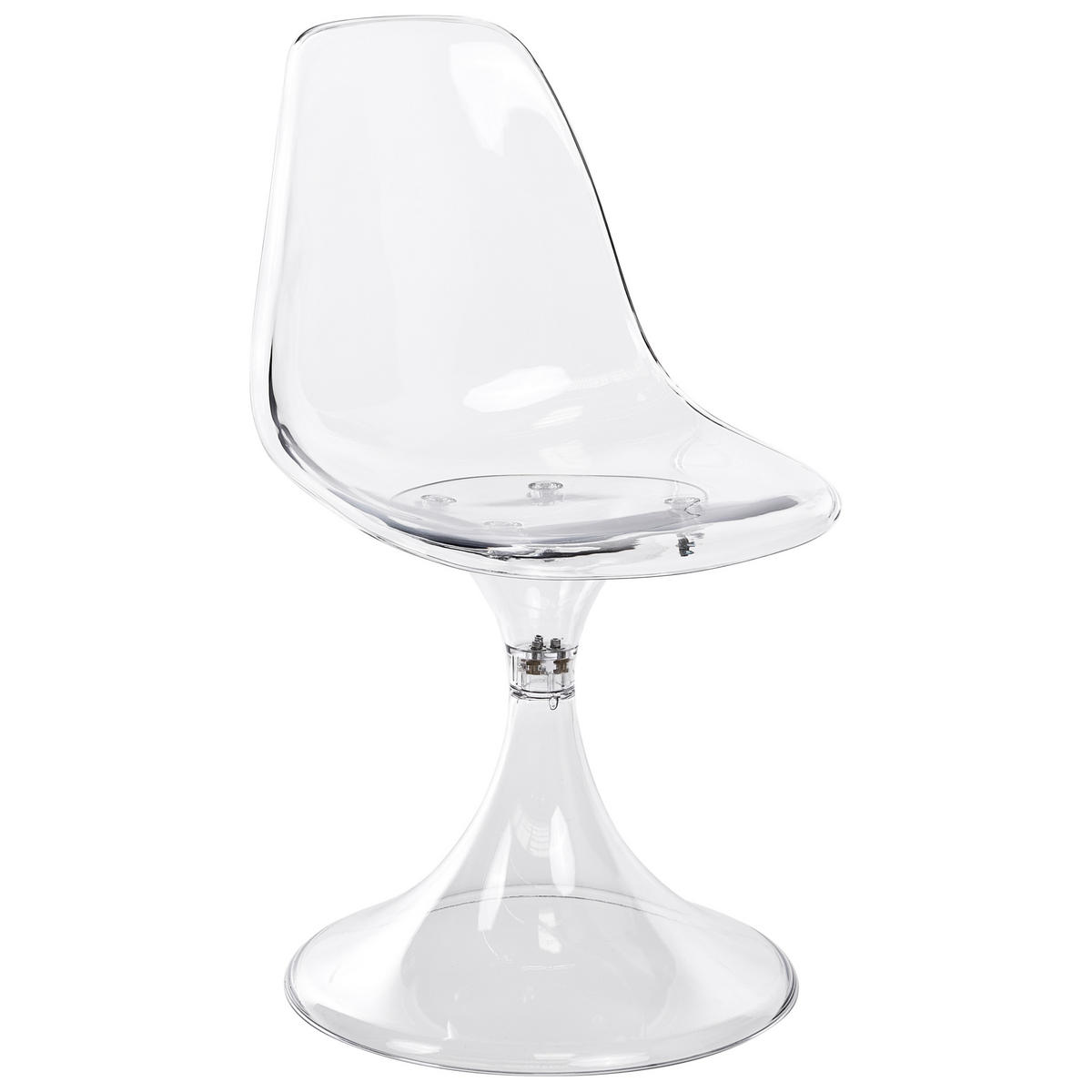 ESSZIMMERSTUHL 2er Set Transparent Clarksville - Transparent, Kunststoff (47/86/52cm) - Beliani