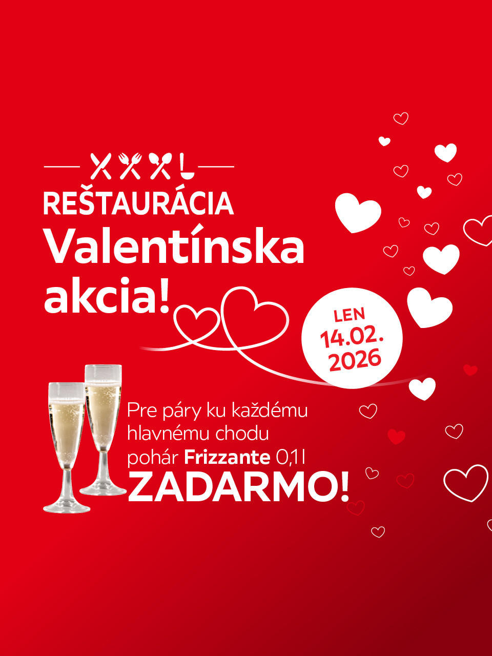 valentínska akcia v reštaurácii