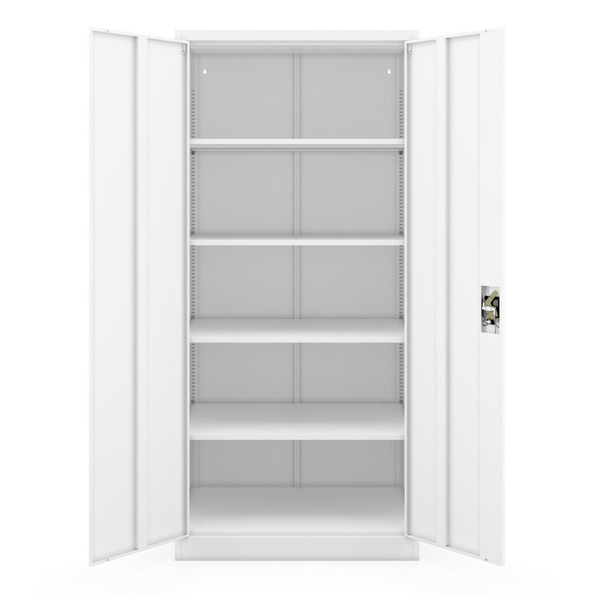 AKTENSCHRANK JAN H D600 - Weiß, Metall (90/195/60cm) - Jan Nowak