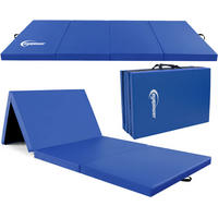 GYMNASTIKMATTE zum Wenden - 180/60/5 cm Faltbare Turnmatte - Blau, Kunststoff (60/180cm) - eyepower