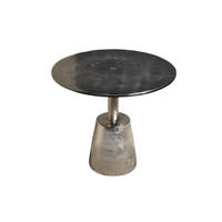 BEISTELLTISCH Kian Metall Durchmesser 61 cm Schwarz - Schwarz, Metall (61/61/56cm) - Villa Möbel