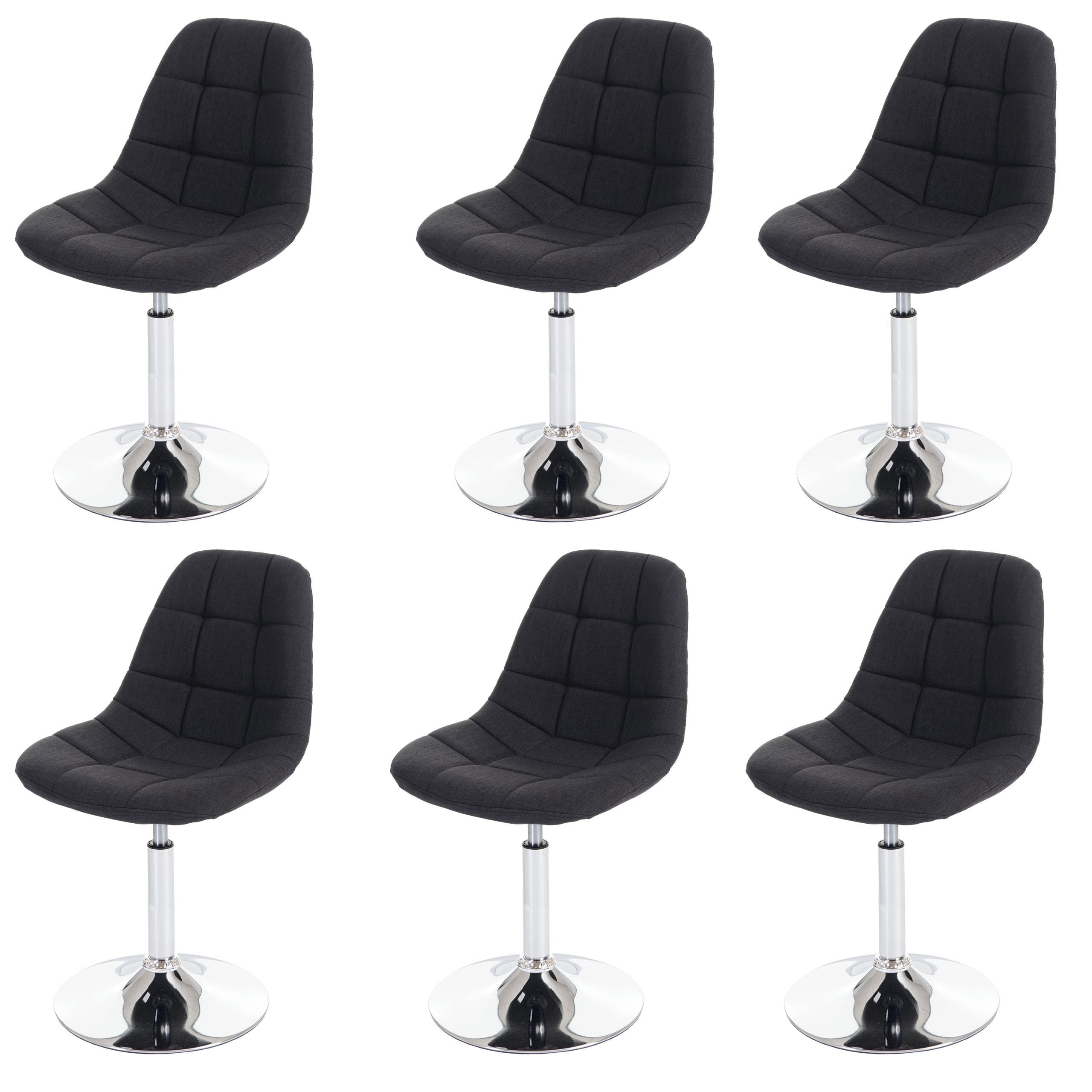 ESSZIMMERSTUHL Grau 6er-Set - Grau, Textil (47/84/50cm) - MCW