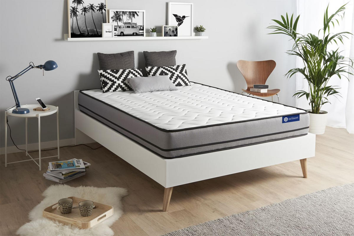 MATRATZE Actimemo night Memory-Schaum 150 x 190 cm h4 - Weiß, Textil (150/190cm) - ACTISOM