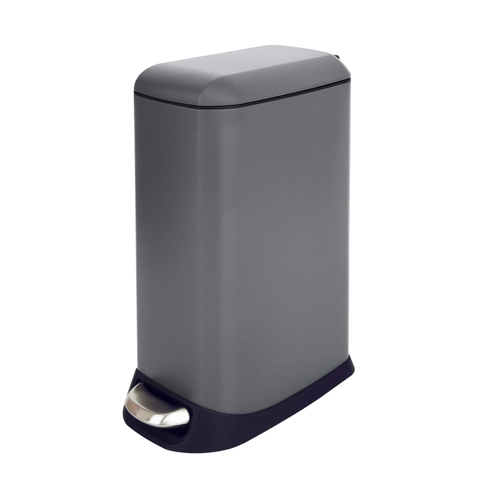 MÜLLEIMER TS12 12L Grau - Grau, Metall (20/47/35cm) - SVITA