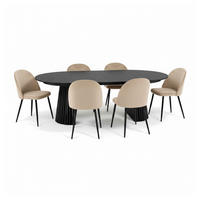 TISCHGRUPPE Beige - Beige/Schwarz, Holzwerkstoff/Textil (120/75/120cm) - ebuy24