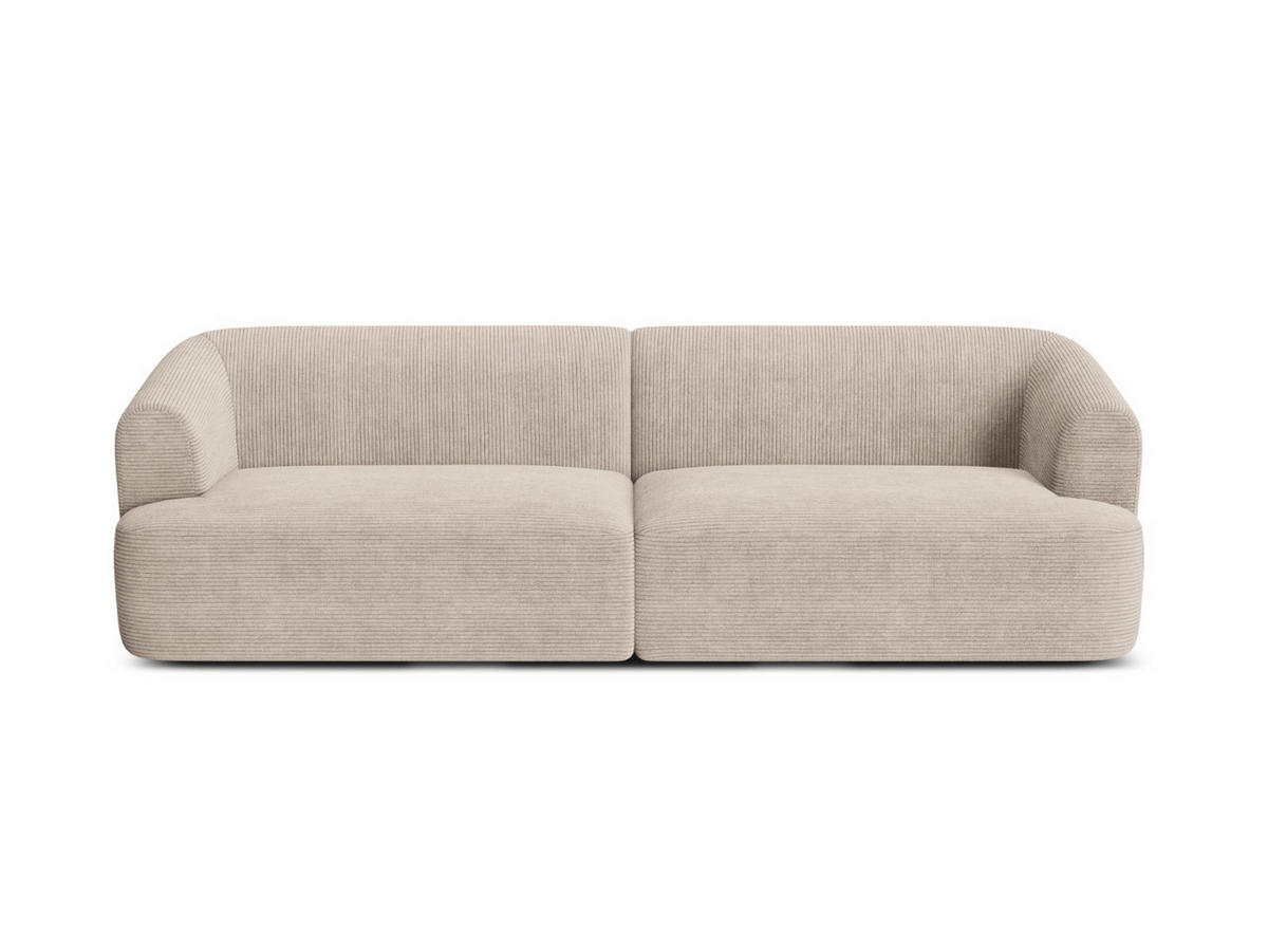 MODULARES-SOFA Campi aus Cord cappuccino 4 Sitzplätze - Cappuccino, Textil (90/70/255cm) - Cosmopolitan Design