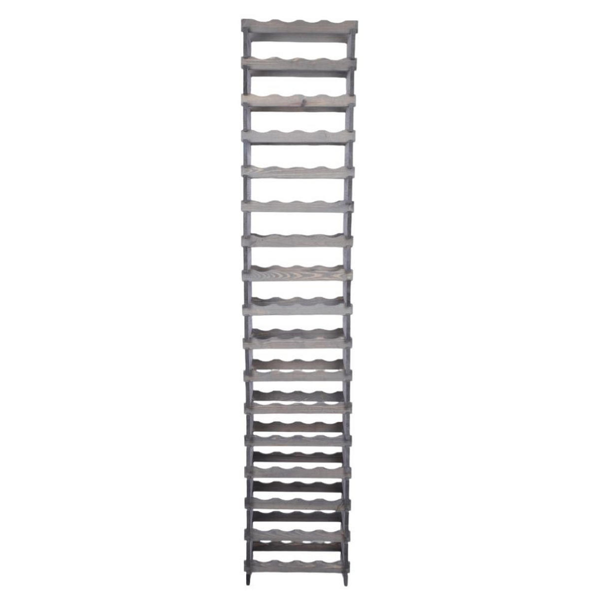 WEINREGAL VINOTECA FLEX PRO HxBxT 233x46x28cm 68 Flaschen auf 17 Ebenen Grau - Grau, Holz (46/233/28cm) - PROREGAL