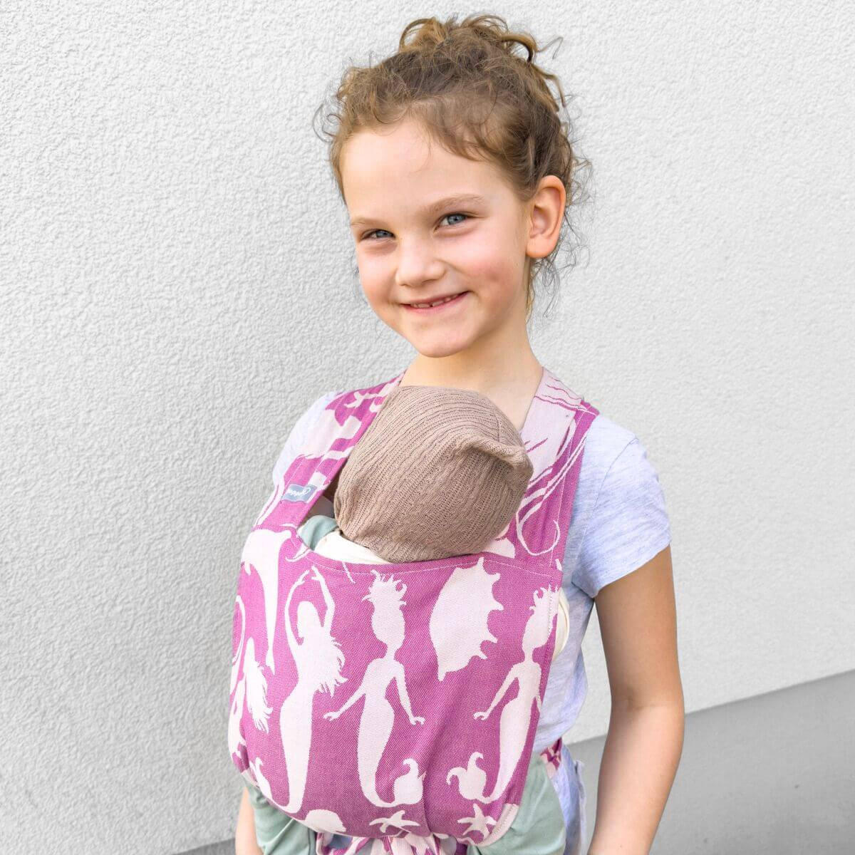 PUPPENZUBEHÖR Puppentrage - Creme/Rosa, Textil (25/0.1/35cm) - Hoppediz