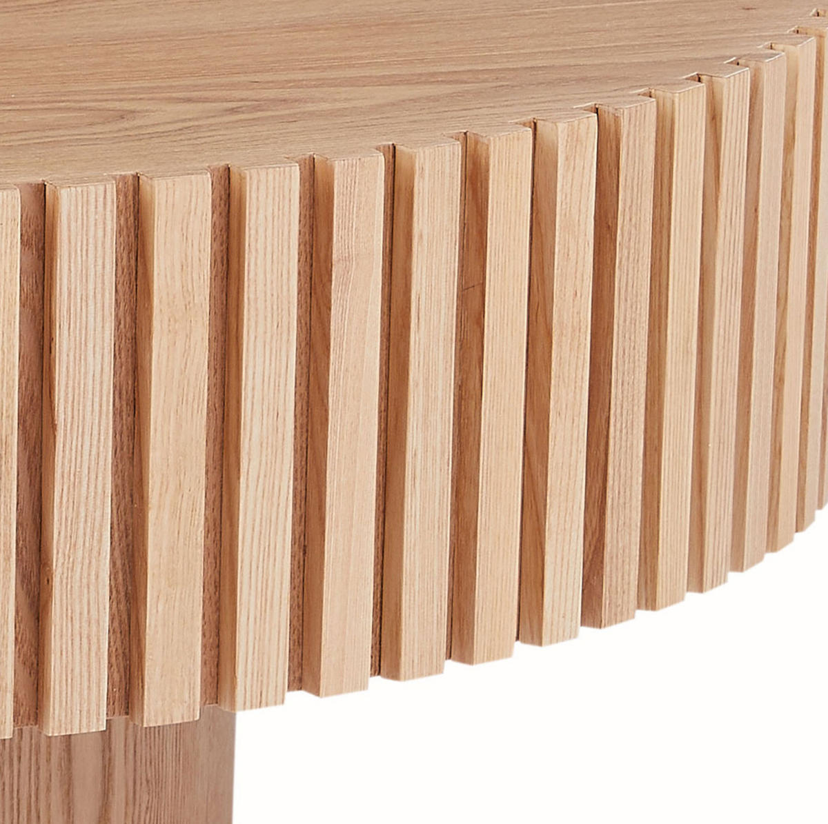 COUCHTISCH 80/80/35 cm natur aus MDF mit Massivholz-Kante und umlaufender Rille - Naturfarben, Holzwerkstoff (80/80/35cm) - OKWISH