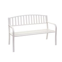 GARTENBANK Weiß - Weiß, Metall (128/87/58cm) - MCW