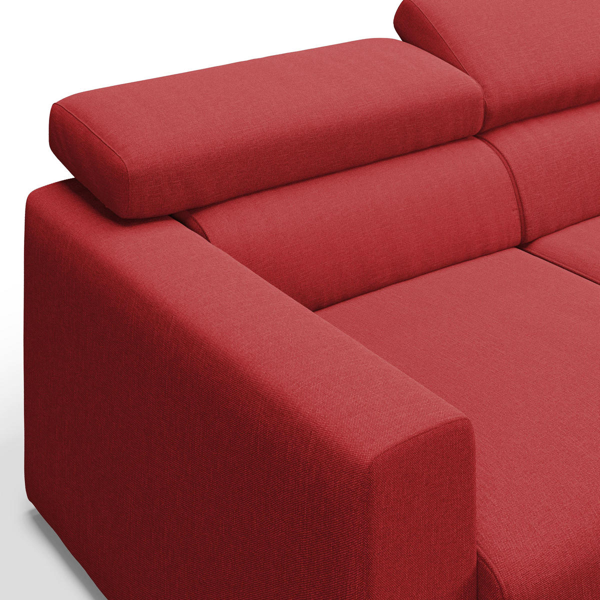 LINEARSOFA Dylan - Rot, Textil (240/74/100cm) - Divani.store