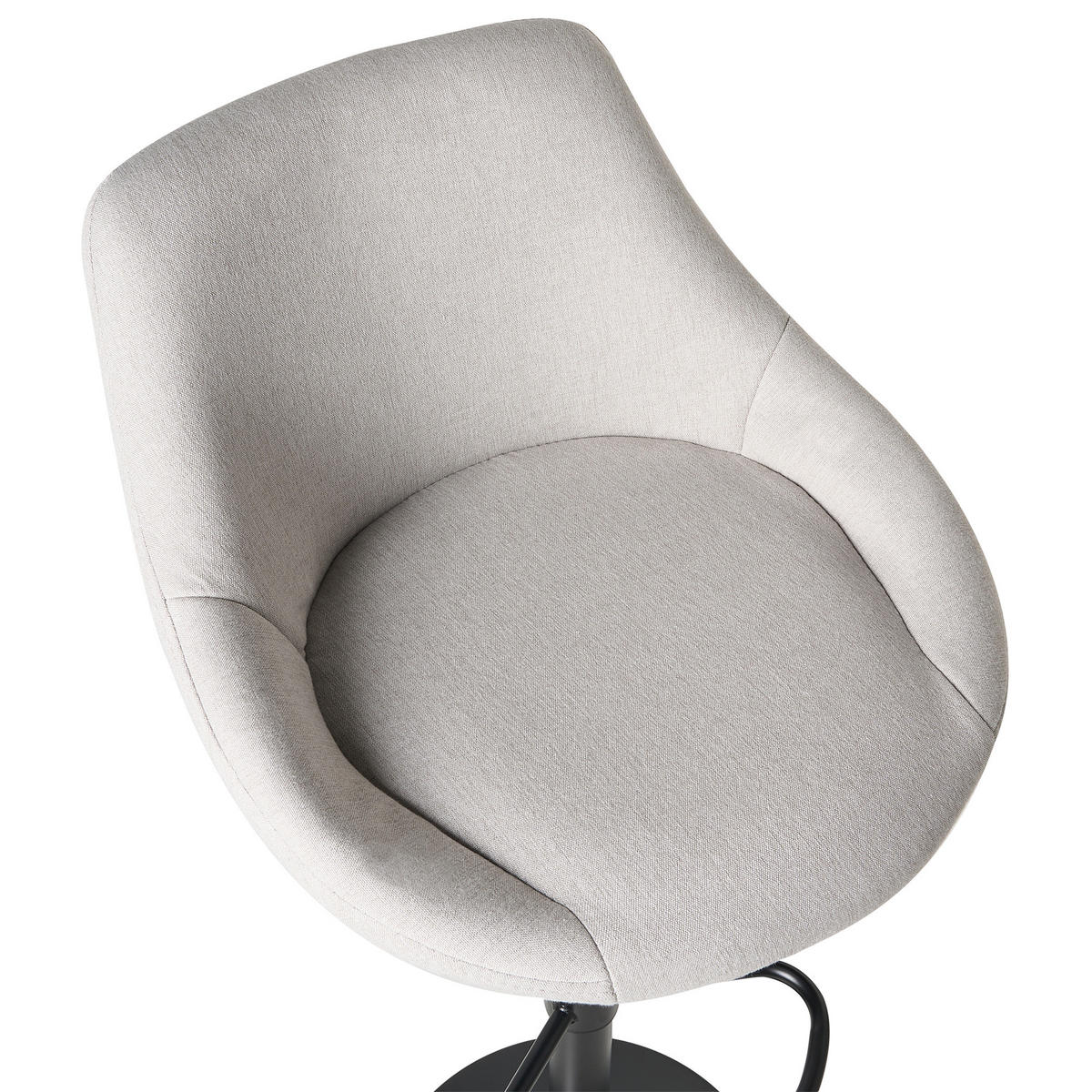BARHOCKERN 2er-Set Hellgrau Medulin - Hellgrau/Schwarz, Textil (47/83/52cm) - Beliani