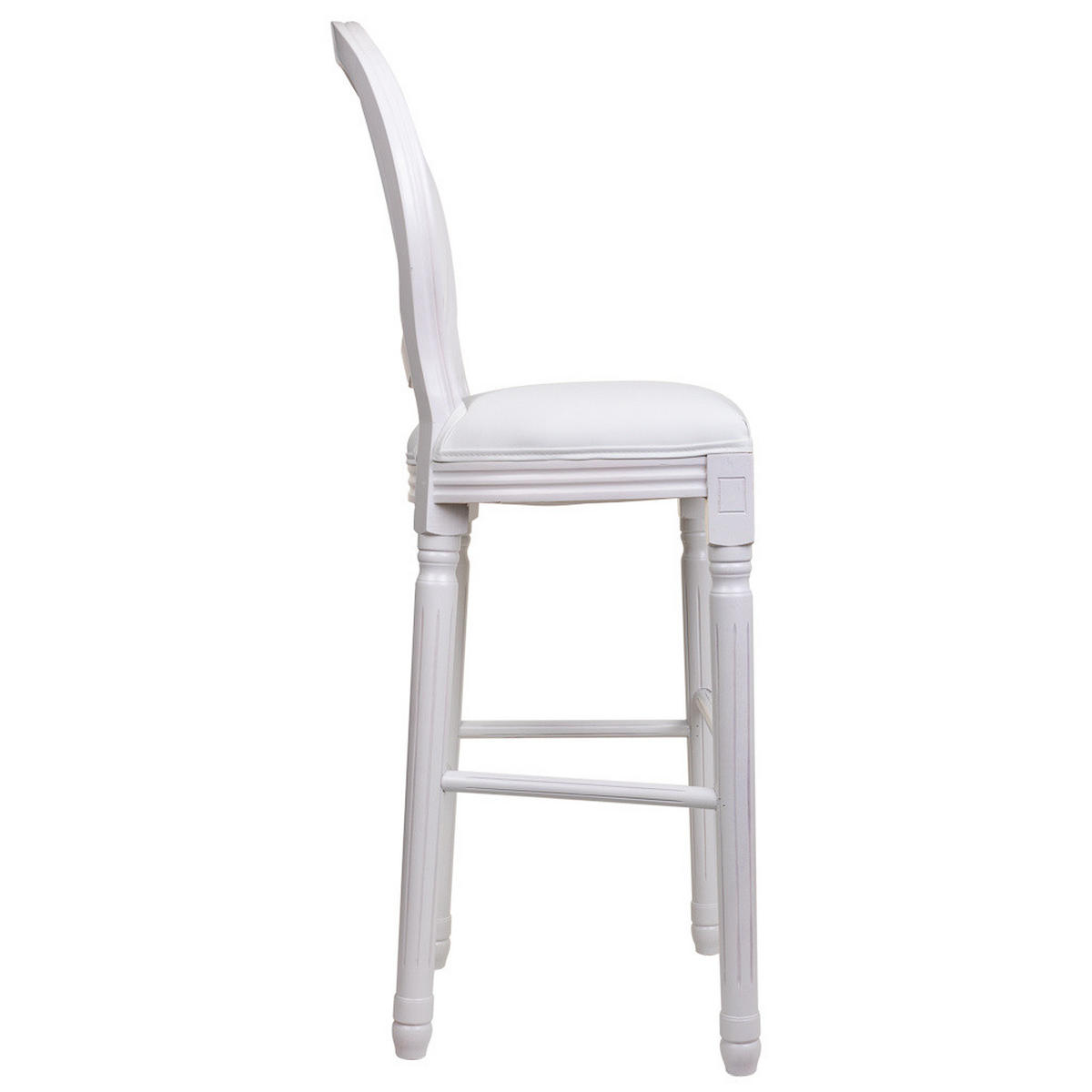 HOCKER aus Holz 52x46x116 cm - Weiß, Fell (52/116/46cm) - Wanderlust