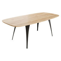ESSTISCH Aura 160 - Eichefarben/Schwarz, Holzwerkstoff/Metall (90/160/76cm) - MIRJAN24