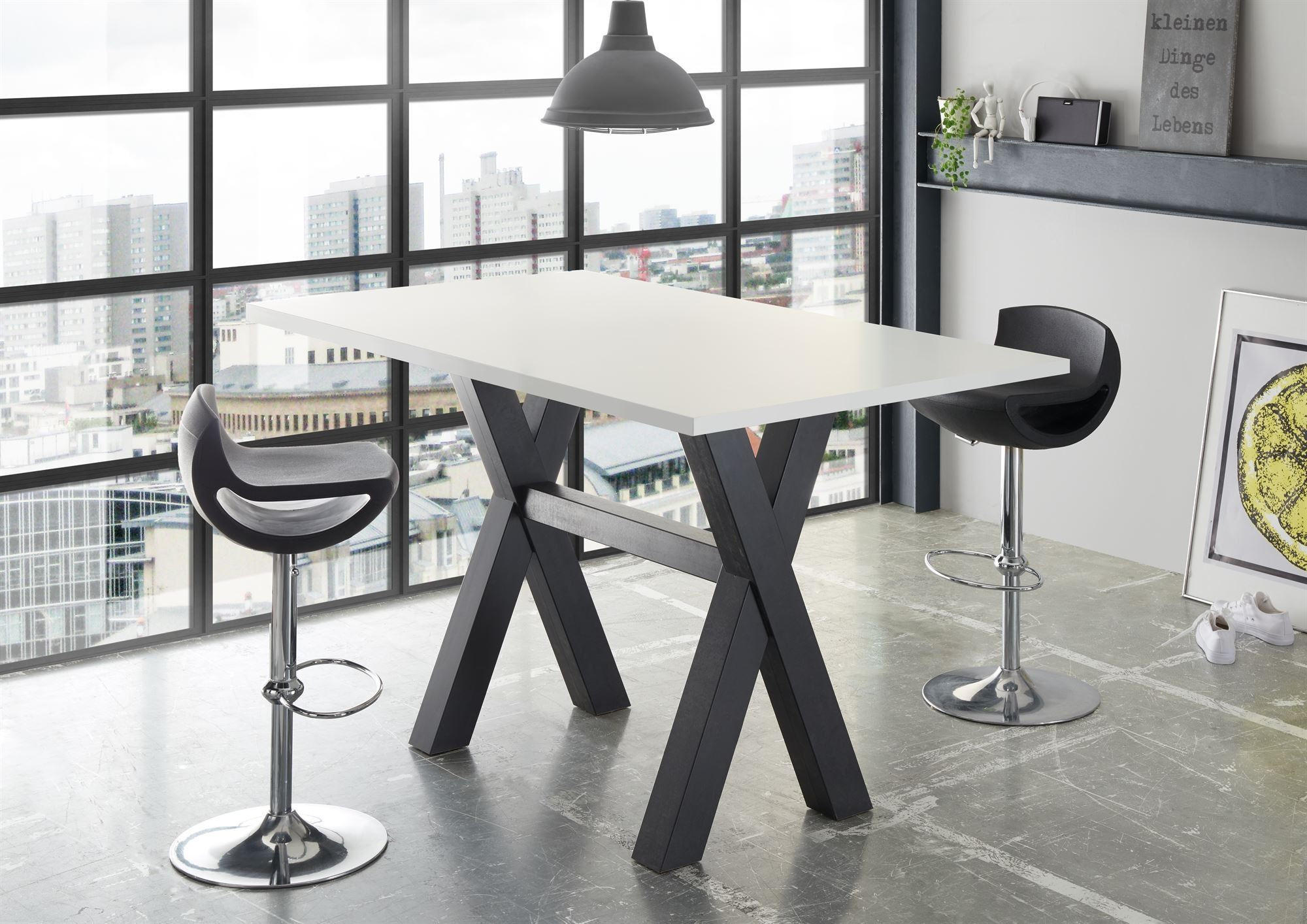 Thumbnail - 58aufmkessel Stehtisch, Weiß, Holz, Rechteckig, 70x105x140 cm, Esszimmer, Barmöbel, Bartische