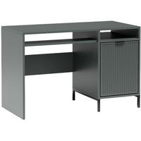 SCHREIBTISCH Linna mit ein Tür dunkelgrün 120 cm - Dunkelgrün/Schwarz, Holzwerkstoff/Metall (58/120/78cm) - Beautysofa