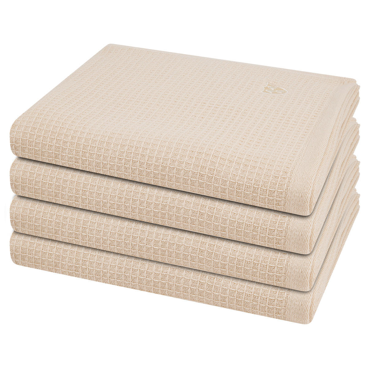 HANDTUCH Pique 4er-Set - Beige, Textil (50/100cm) - Ross